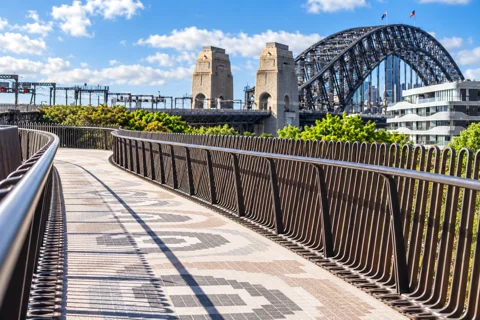 The northern cycle ramp at Milsons Point