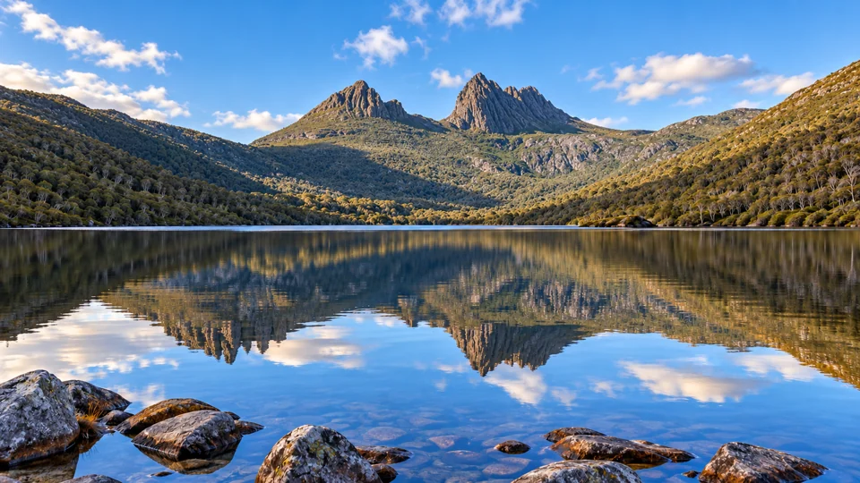 Dove Lake and Cradle Mountain in Tasmania