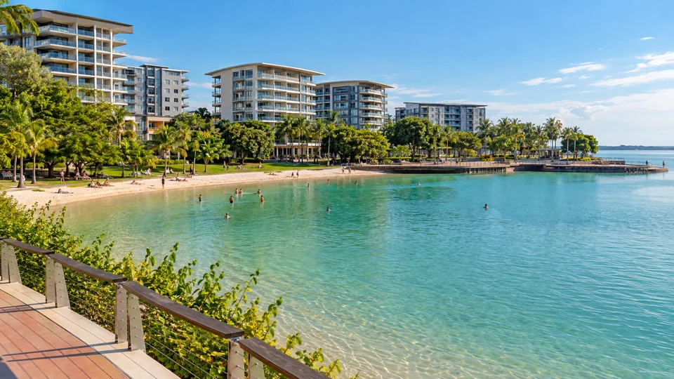 Darwin Waterfront recreation lagoon and parklands