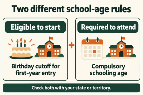 Entry eligibility and compulsory schooling are separate age rules