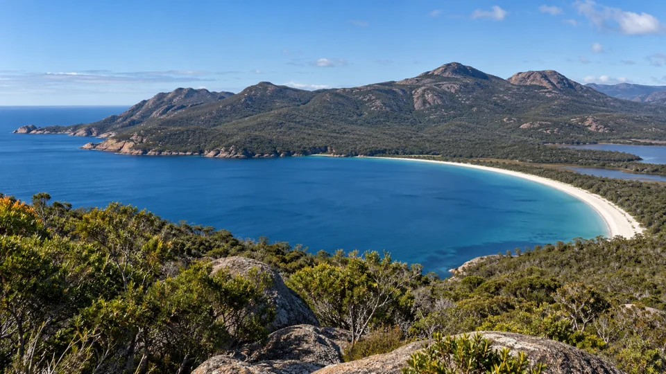 Wineglass Bay from the Freycinet lookout