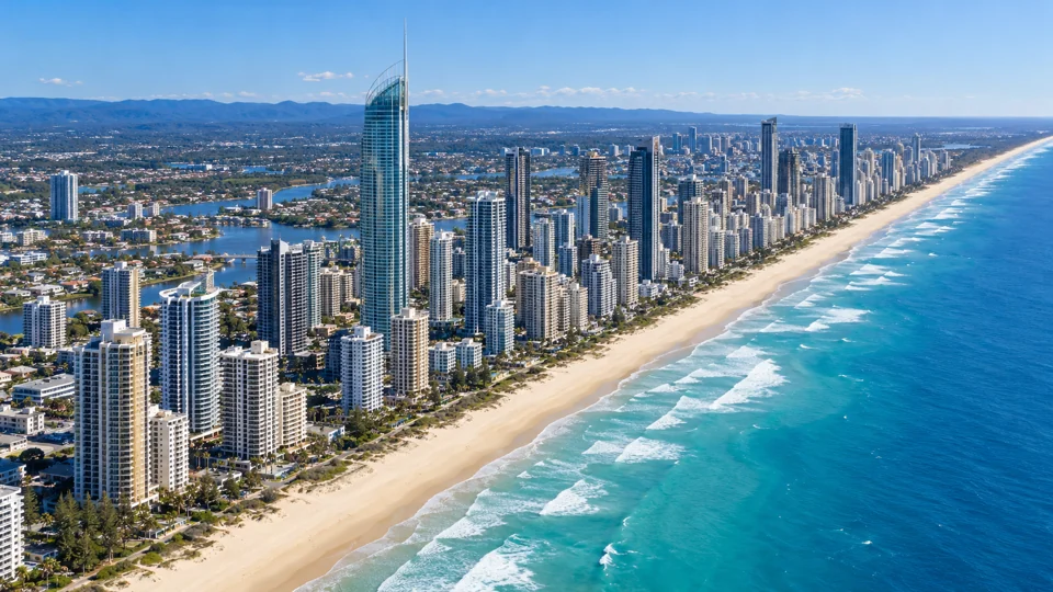 Surfers Paradise and the Gold Coast shoreline