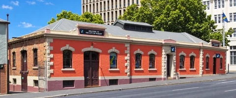 The Tasmanian Travel and Information Centre building on Davey Street