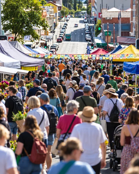 Farm Gate Market on Bathurst Street in Hobart