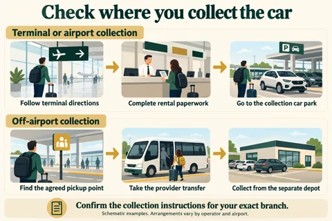 Examples of airport collection and off-airport depot collection