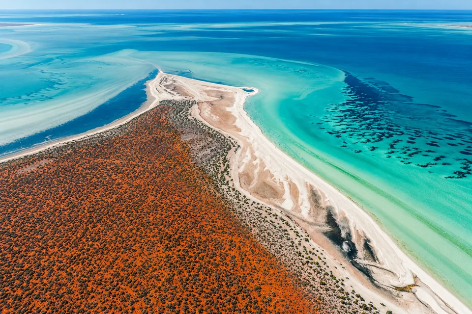 Sand flats and shallow water along the Shark Bay coast