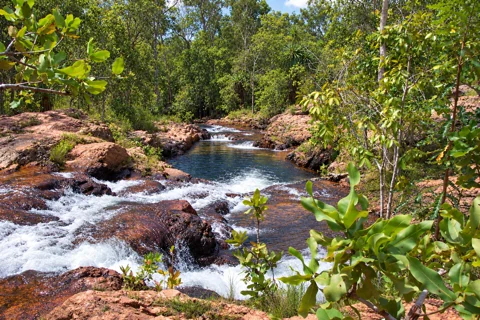 The connected pools and cascades at Buley Rockhole